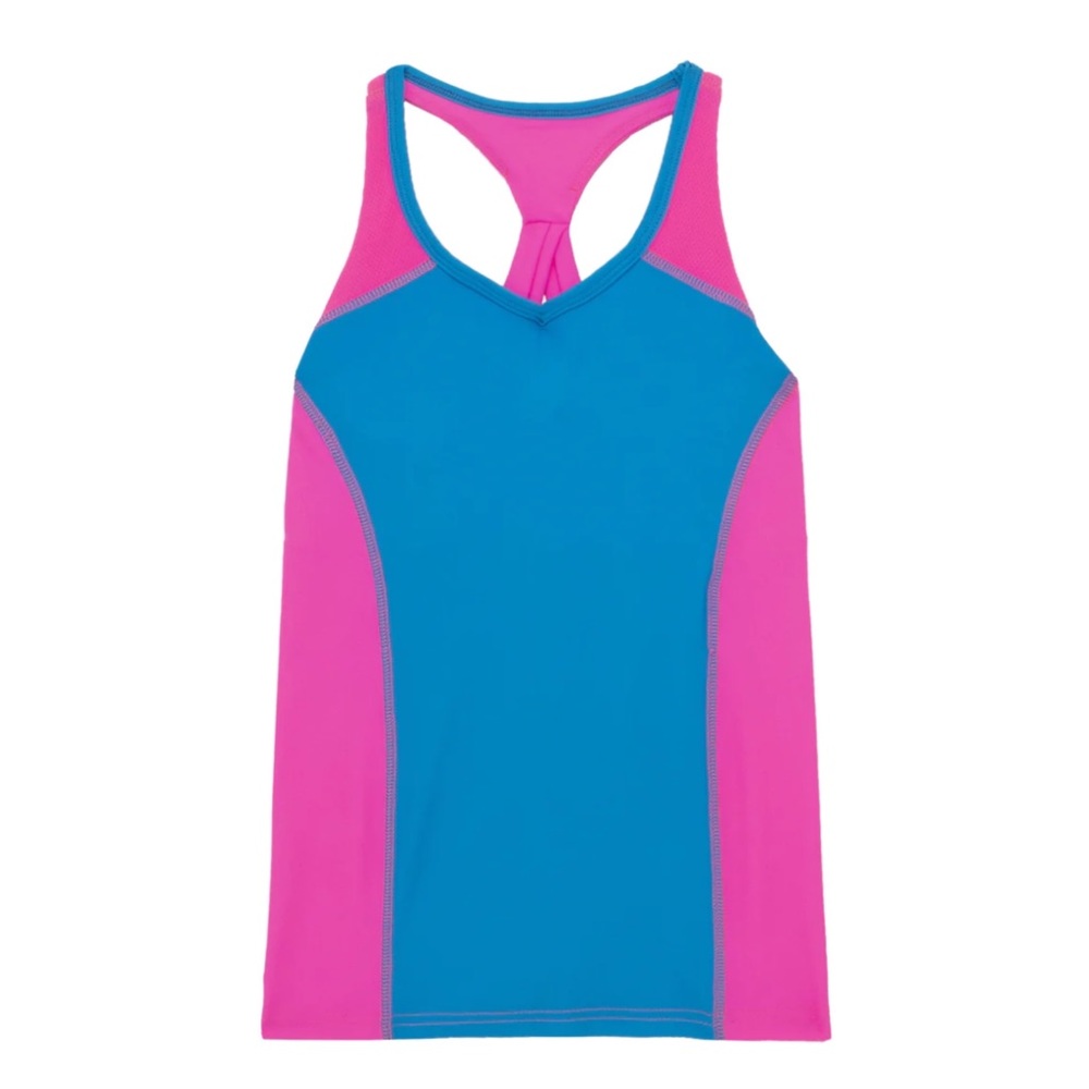Kidpik Colorblock Mesh Active Top Girl Size S 7/8